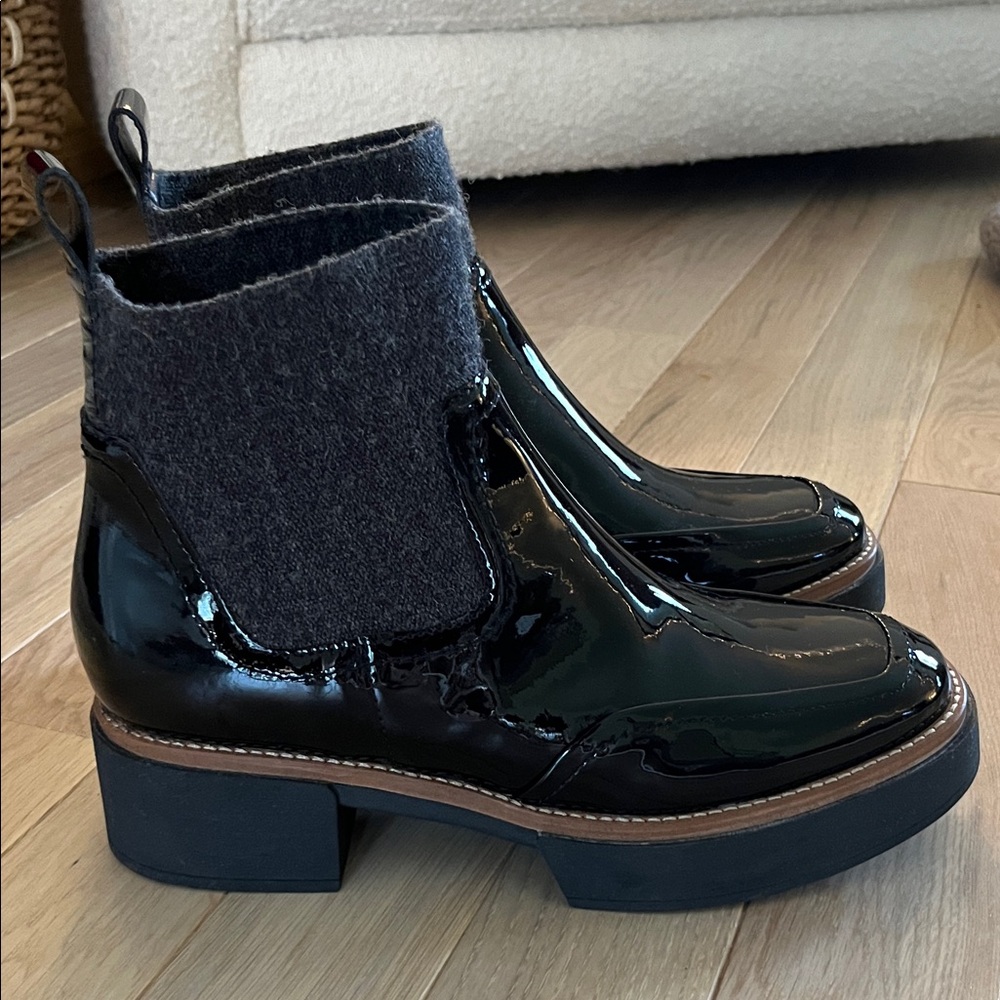Dolce Vita Black Patent Leather Ankle Boots - Picture 4 of 4